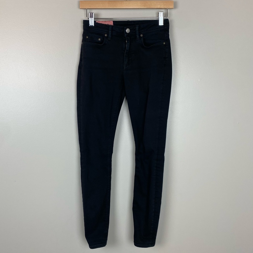 Acne Studios Bla Konst Skinny Fit Climb Jeans in Used Black size 26